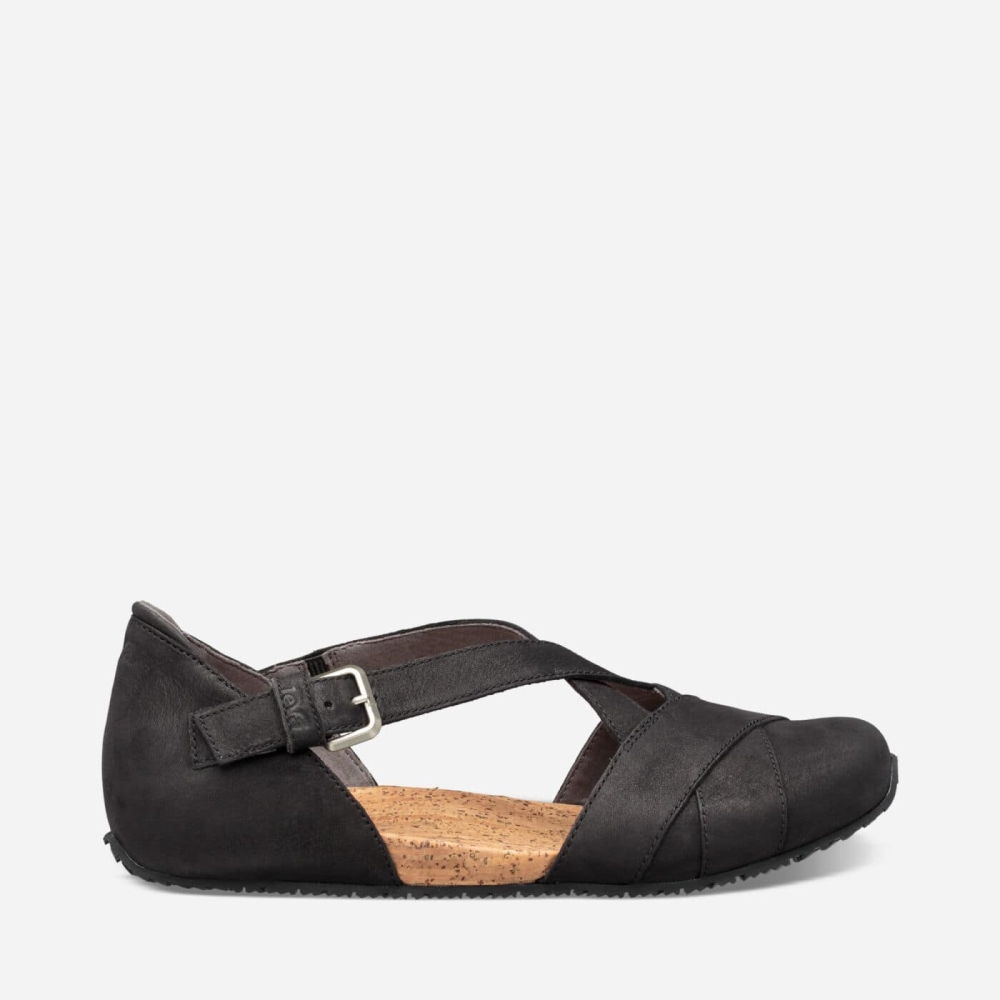 Teva Mahonia Mary Jane - Women's Teva Slip Ons - Black | India (ELKH65120)